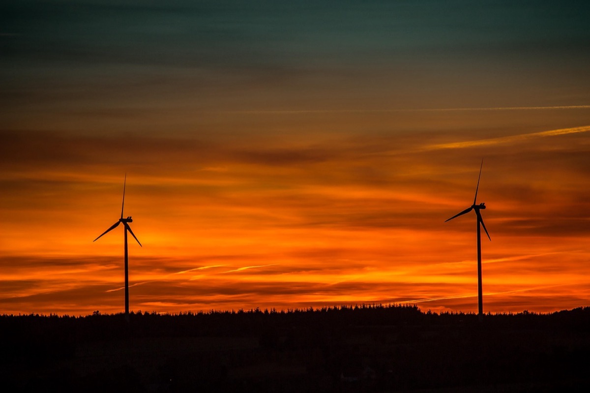 Détail de pales d'éolienne
