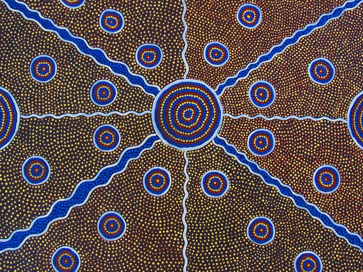 Australian Aboriginal elder in traditional clothing